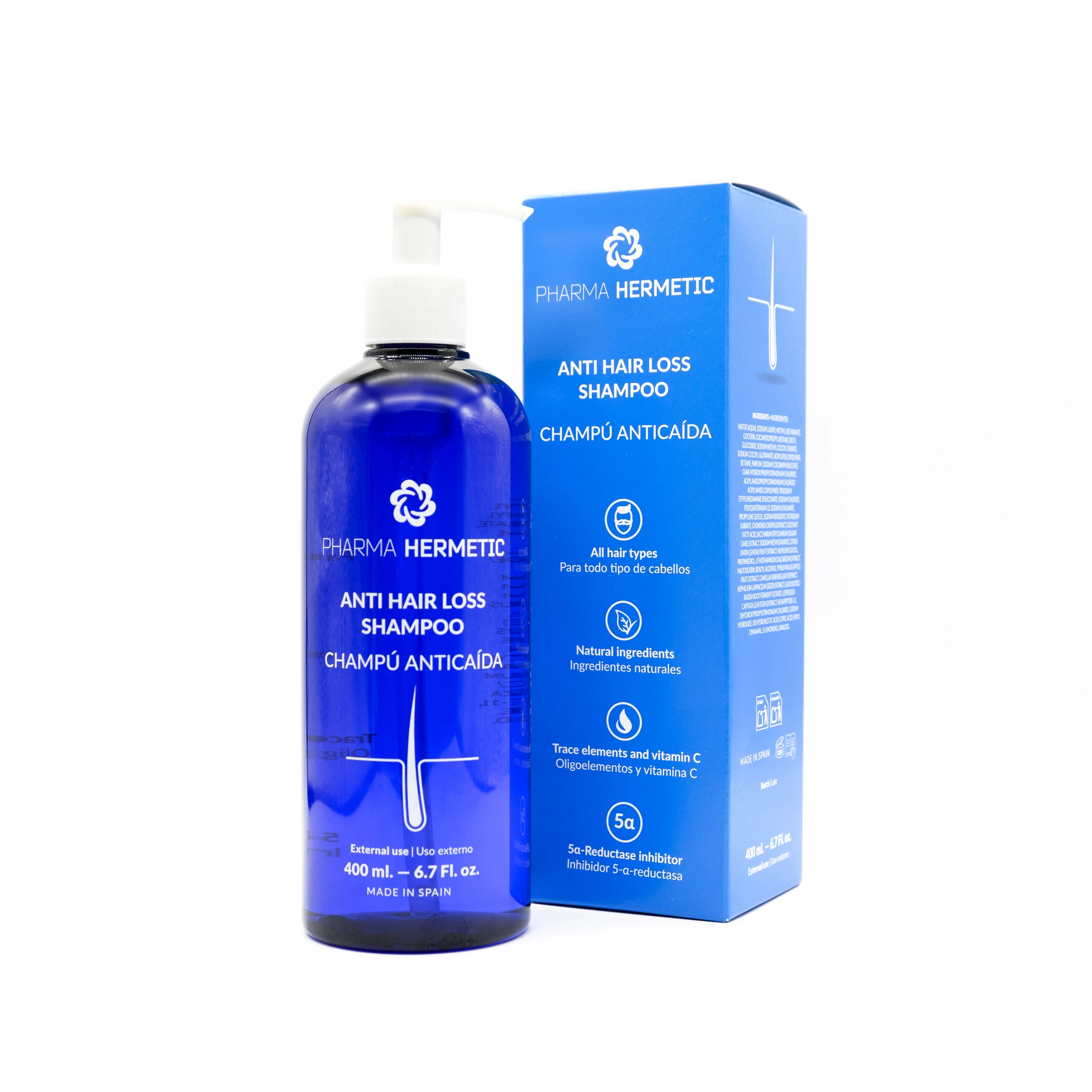 Szampon przeciw wypadaniu włosów z egzosomami Pharma Hermetic 400 ml - obrazek 2